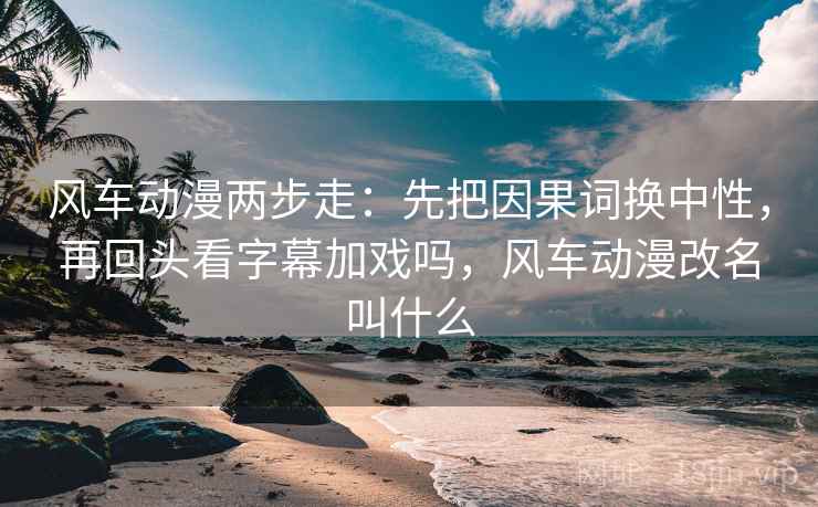 风车动漫两步走：先把因果词换中性，再回头看字幕加戏吗，风车动漫改名叫什么